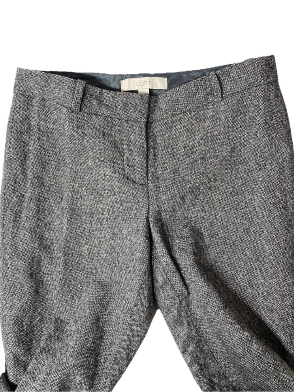 Loft Gray Flared Dress Pants Wool Blend Women’s Size 0 - Picture 2 of 11